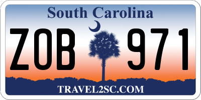 SC license plate ZOB971