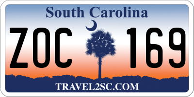SC license plate ZOC169