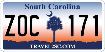 SC license plate ZOC171