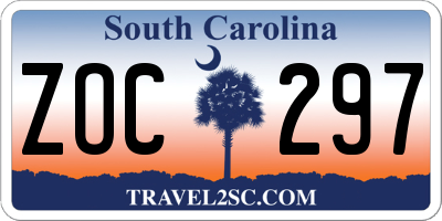 SC license plate ZOC297