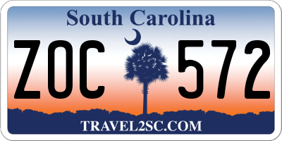 SC license plate ZOC572