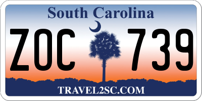 SC license plate ZOC739
