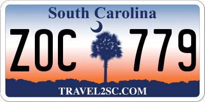 SC license plate ZOC779