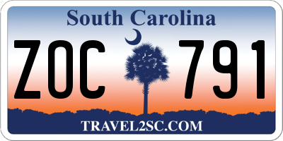 SC license plate ZOC791