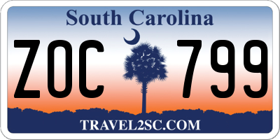 SC license plate ZOC799