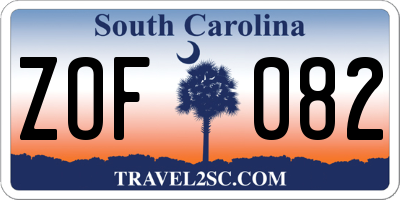 SC license plate ZOF082