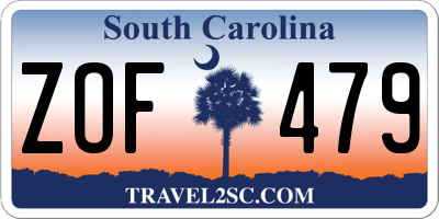 SC license plate ZOF479