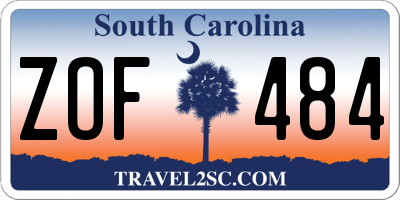 SC license plate ZOF484