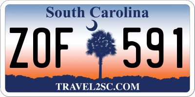 SC license plate ZOF591