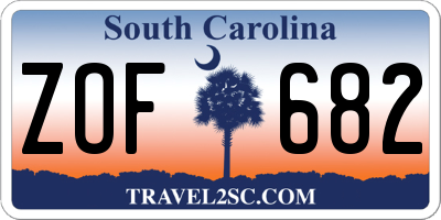 SC license plate ZOF682