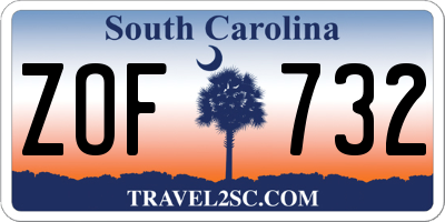 SC license plate ZOF732