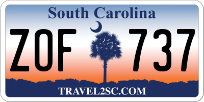 SC license plate ZOF737