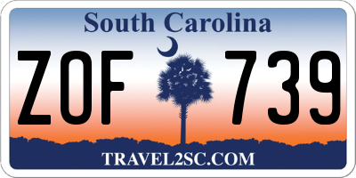 SC license plate ZOF739