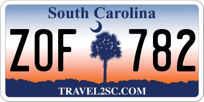 SC license plate ZOF782