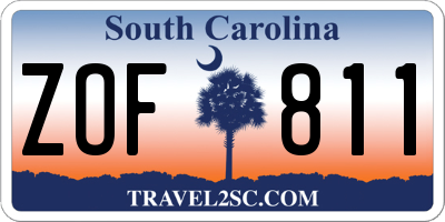 SC license plate ZOF811
