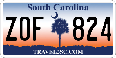 SC license plate ZOF824