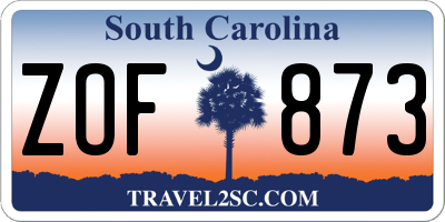 SC license plate ZOF873