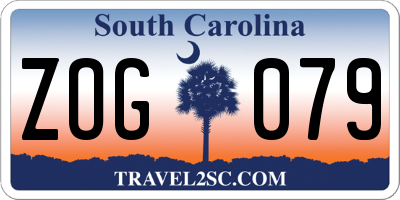 SC license plate ZOG079
