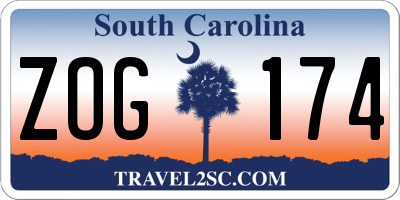 SC license plate ZOG174
