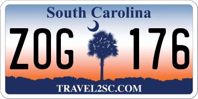 SC license plate ZOG176