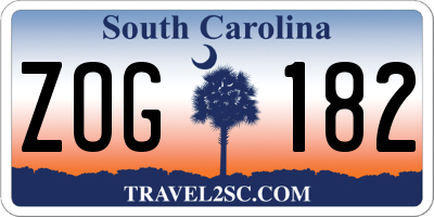 SC license plate ZOG182