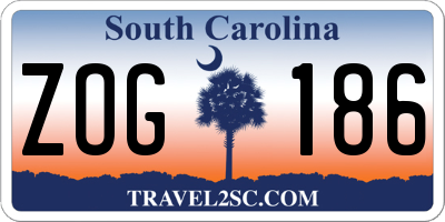 SC license plate ZOG186