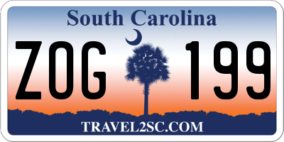 SC license plate ZOG199
