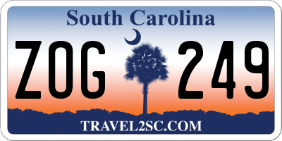 SC license plate ZOG249