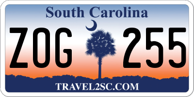SC license plate ZOG255