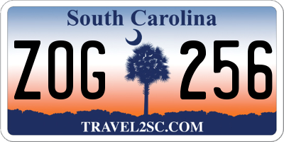 SC license plate ZOG256