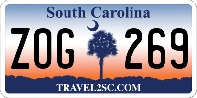 SC license plate ZOG269