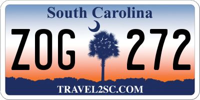 SC license plate ZOG272