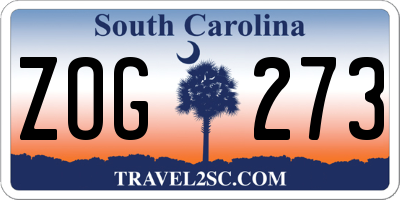SC license plate ZOG273