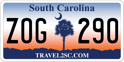 SC license plate ZOG290