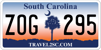 SC license plate ZOG295