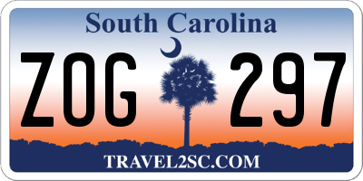 SC license plate ZOG297