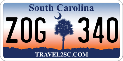 SC license plate ZOG340