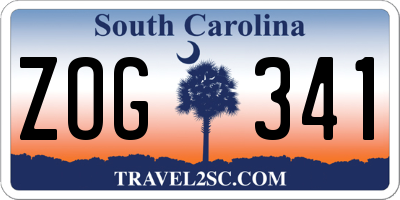 SC license plate ZOG341