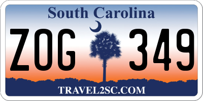 SC license plate ZOG349