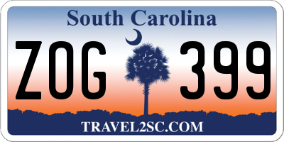 SC license plate ZOG399