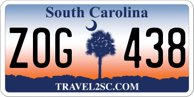 SC license plate ZOG438