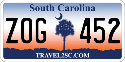 SC license plate ZOG452