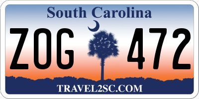 SC license plate ZOG472