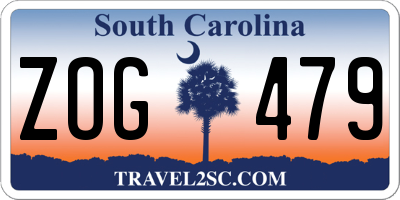 SC license plate ZOG479