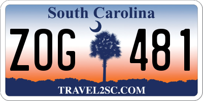 SC license plate ZOG481