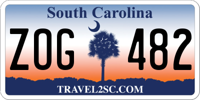 SC license plate ZOG482