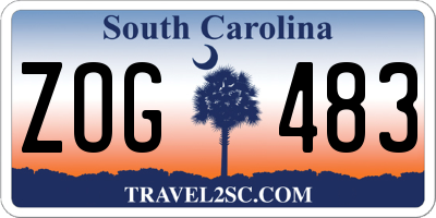 SC license plate ZOG483