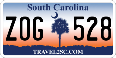 SC license plate ZOG528