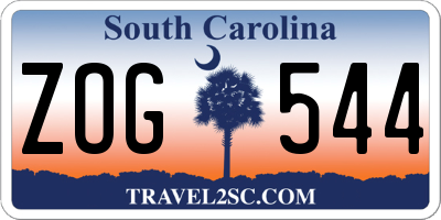 SC license plate ZOG544