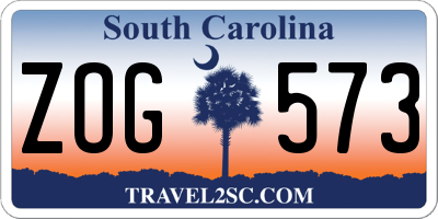 SC license plate ZOG573